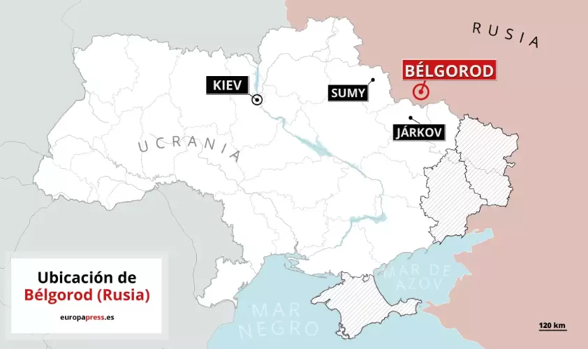Al menos un muerto y seis heridos en un bombardeo en la región rusa de Belgorod, en la frontera con Ucrania