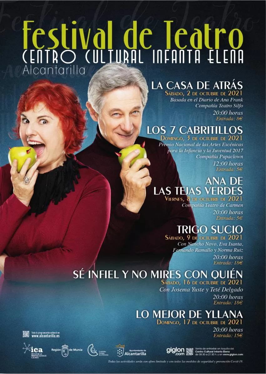 Alcantarilla acoge el Festival de Teatro del Centro Cultural Infanta Elena durante la primera quincena de octubre