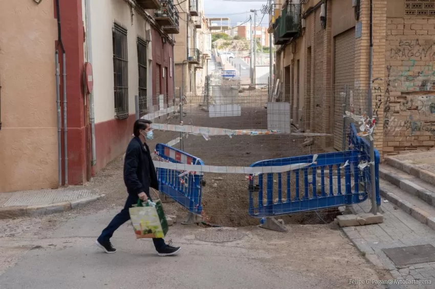 Arrancan los trabajos para la remodelación del entorno de la Subida de San Diego, en Cartagena