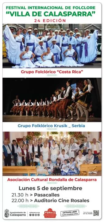 Calasparra celebra su 24º edición del Festival Internacional de Folclore 'Villa de Calasparra'