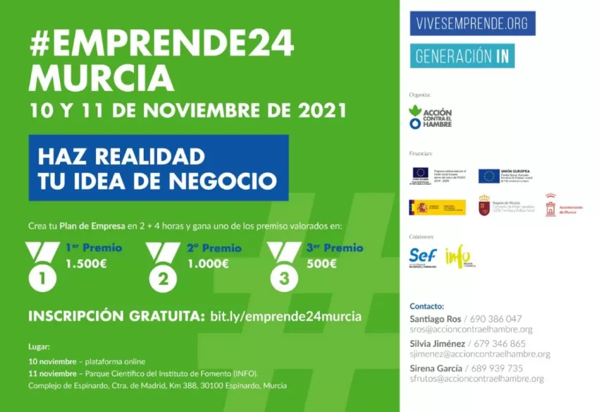 Desempleados aprenderán a desarrollar un plan de negocio viable en 24 horas con el SEF y Acción contra el Hambre