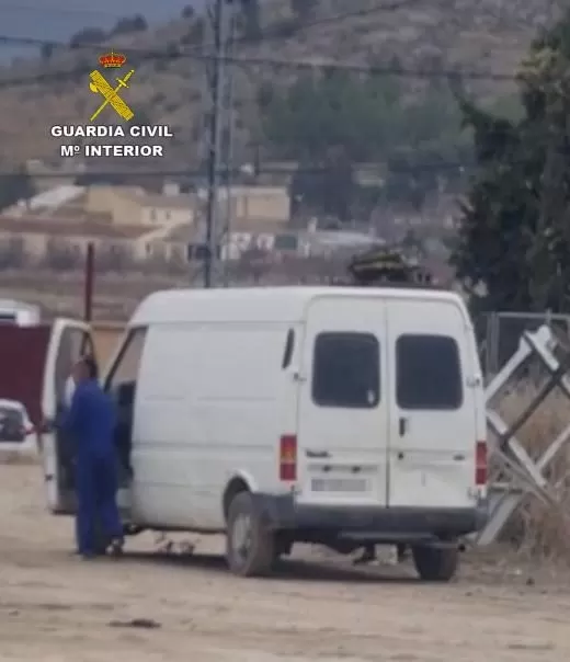 Dos detenidos por robo de material y herramientas en una finca de Caravaca