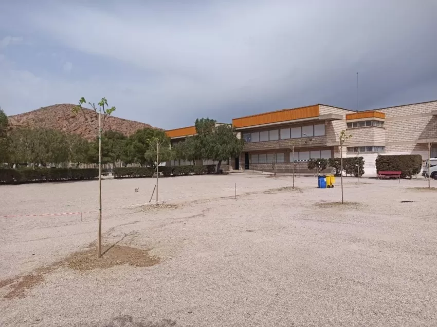 El Ayuntamiento de Lorca inicia la plantación de más de una treintena de árboles en dos centros educativos