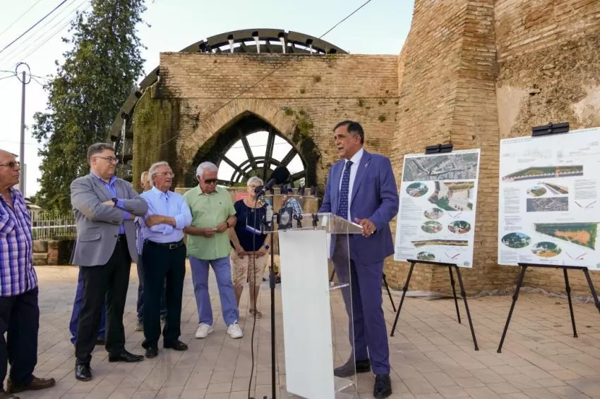 El Ayuntamiento de Murcia completa la renovación del entorno de la rueda de La Ñora