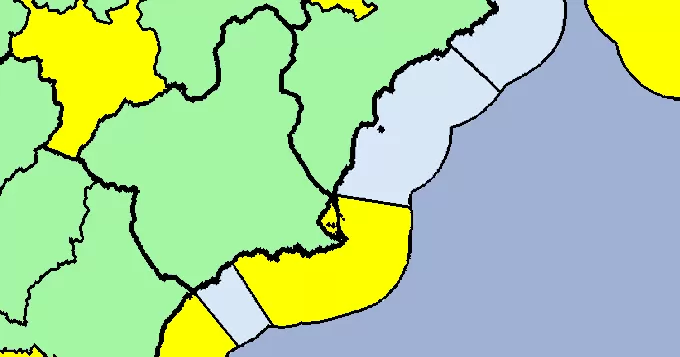 El Campo de Cartagena y Mazarrón estarán este domingo en alerta amarilla por fenómenos costeros