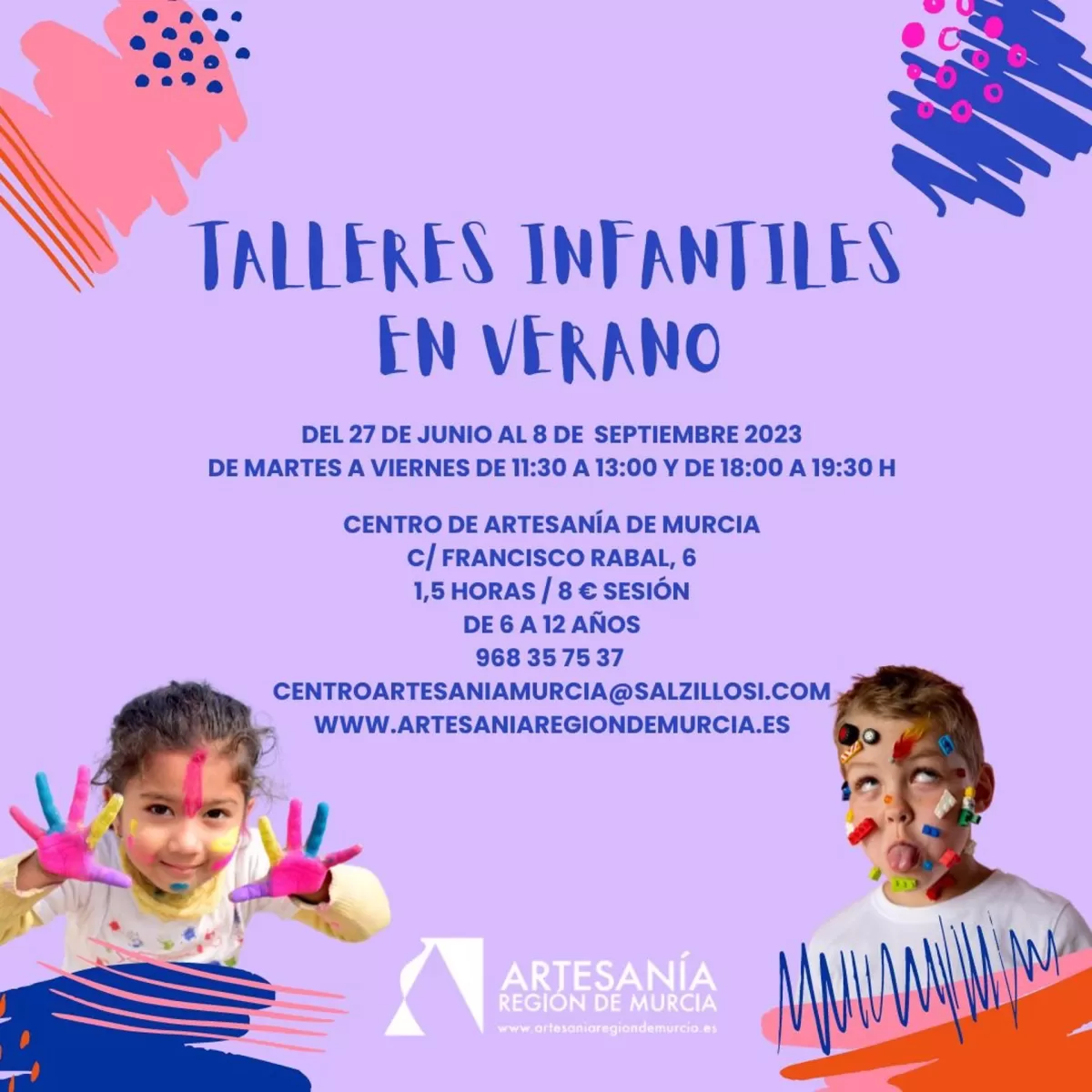 El Centro Regional de Artesanía de Murcia programa para las vacaciones de verano diferentes talleres infantiles