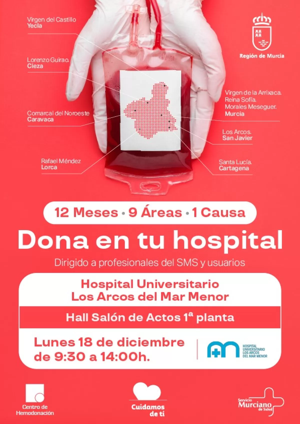 El Centro Regional de Hemodonación lanza una campaña de captación de donantes durante la Navidad