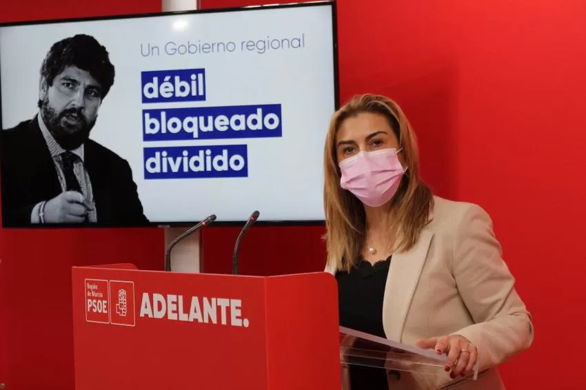 Carmina Fernández: "El Gobierno regional de López Miras es débil, incompetente y está al servicio de unos pocos"