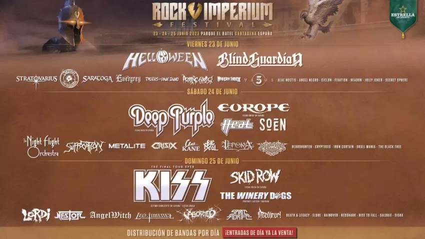Helloween, Deep Purple y Kiss protagonizan el cartel del Rock Imperium Fest de 2023
