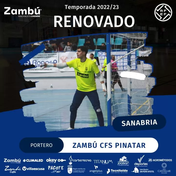 José Miguel Sanabria renueva con el Zambú CFS Pinatar hasta junio de 2023