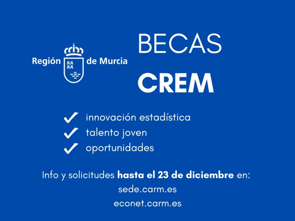 La Comunidad convoca dos becas para que recién titulados adquieran experiencia práctica en estadística e informática
