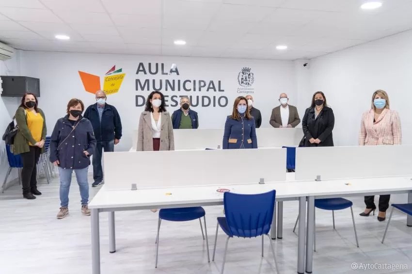 La Palma pone en marcha su aula de estudio, la sexta de Cartagena