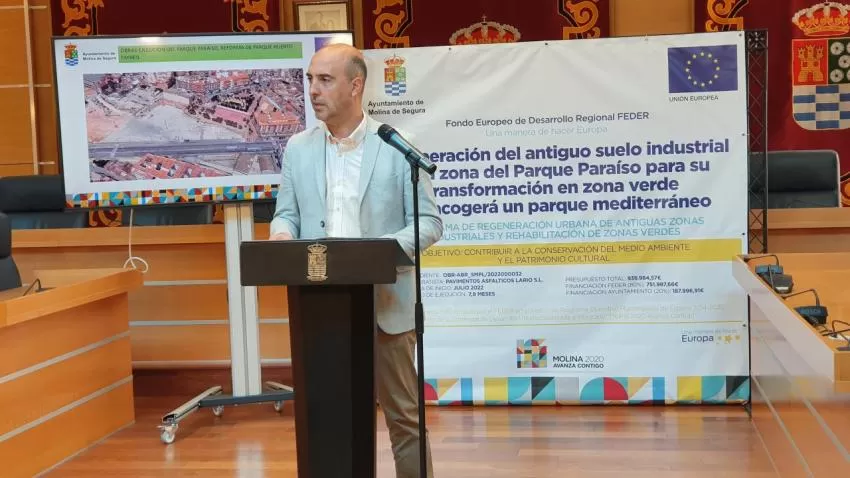 Las obras de remodelación integral del Parque Huerto Fayrén y construcción del nuevo Parque Paraíso de Molina de Segura se iniciarán este mes de julio