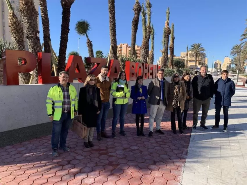 Las obras en Plaza Bohemia de La Manga encaran su recta final