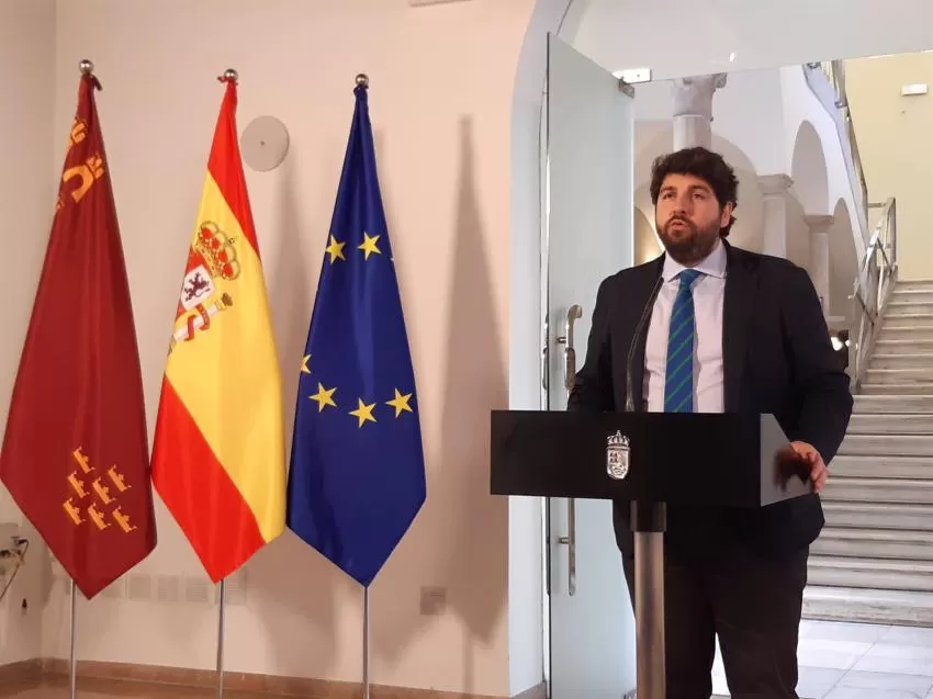 López Miras advierte que el borrador del Plan Hidrológico del Tajo "es el fin de la Región de Murcia"