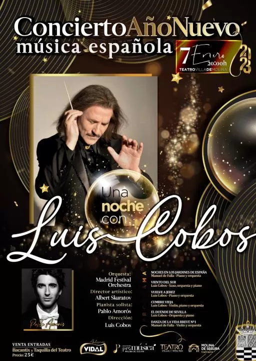Luis Cobos y la Madrid Festival Orchestra ofrecen en el Teatro Villa de Molina el Concierto de Año Nuevo