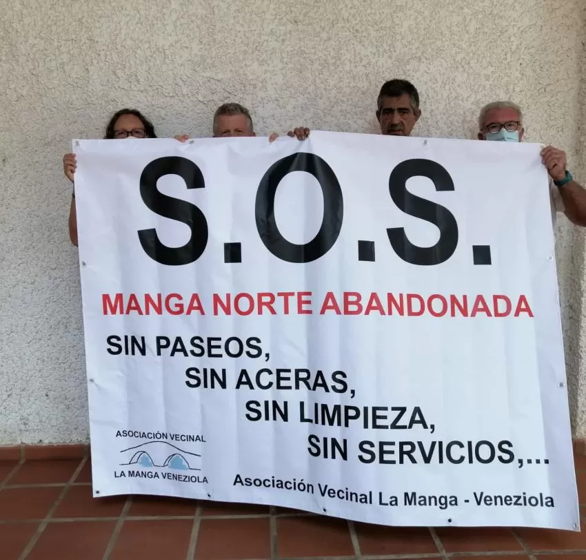 Marcha ciudadana en protesta por el abandono de La Manga Norte