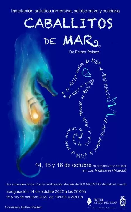 Más de 200 artistas se unen en Los Alcázares en una exposición que quiere recuperar los caballitos de mar