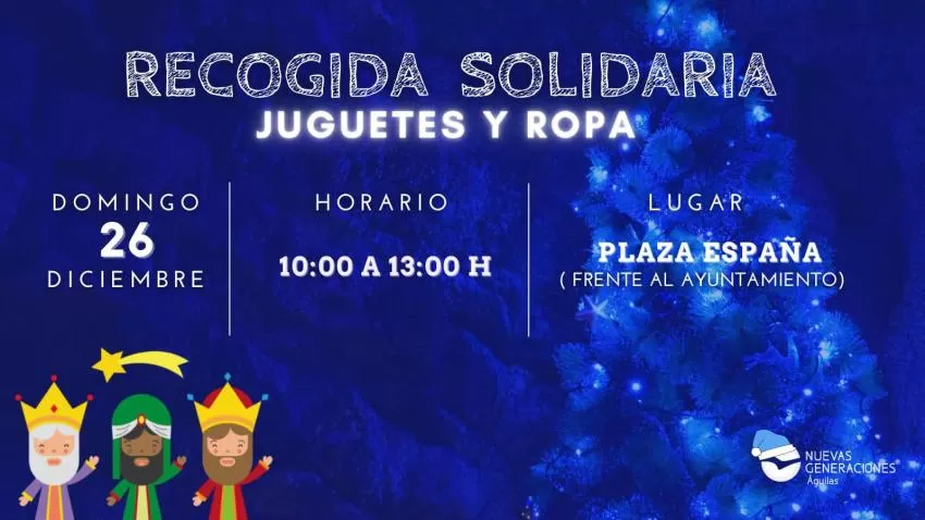 NNGG Águilas llevará a cabo este domingo la tradicional campaña de recogida de juguetes y ropa