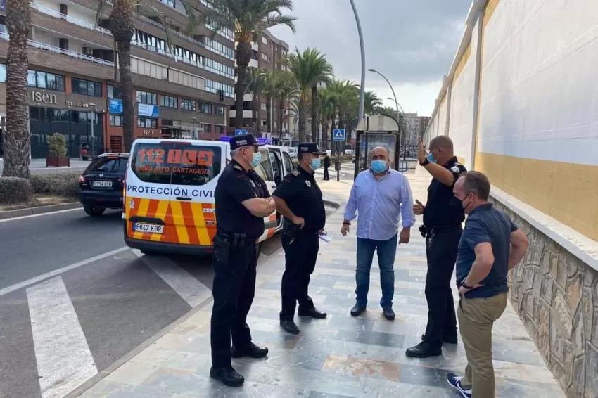 Policía Local de Cartagena y Protección Civil ultiman los preparativos para la Vuelta Ciclista