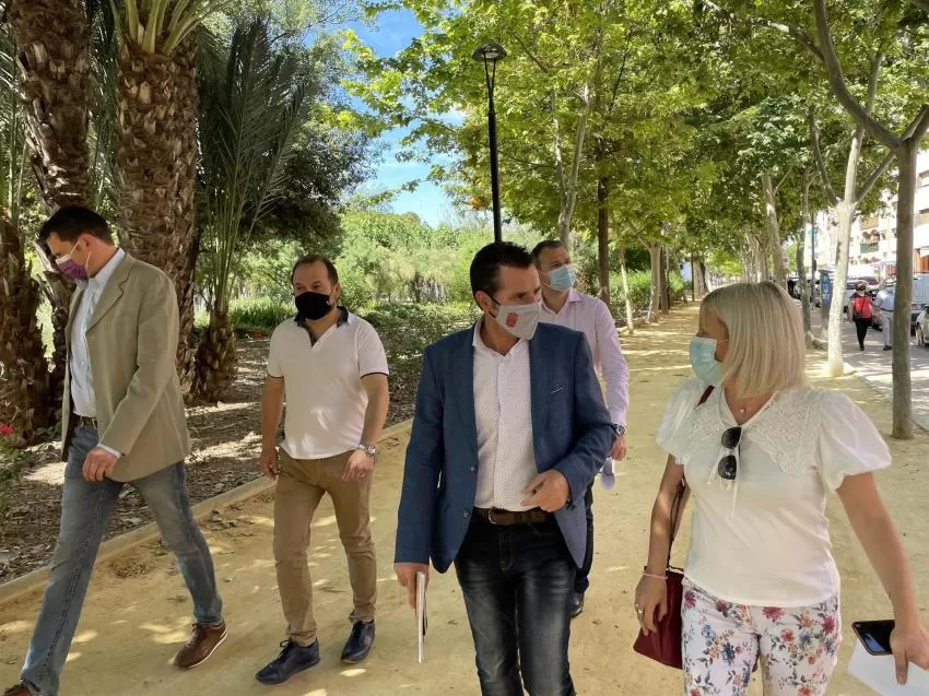 Prosiguen las visitas a los jardines de Murcia para revisar las obras de mejora y ejecución de los proyectos