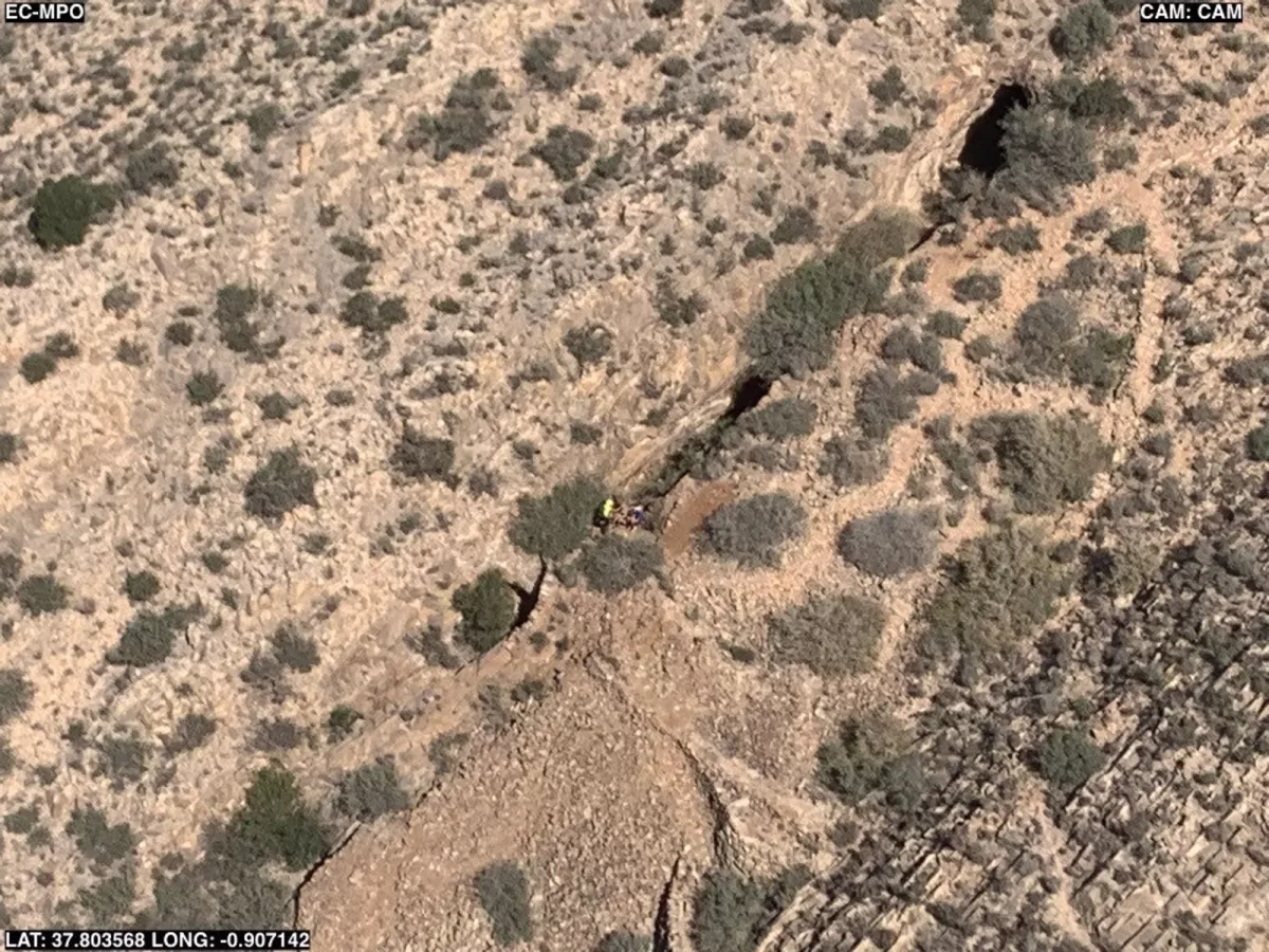 Rescatan a un senderista herido en la falda del Cabezo Gordo, en Torre Pacheco