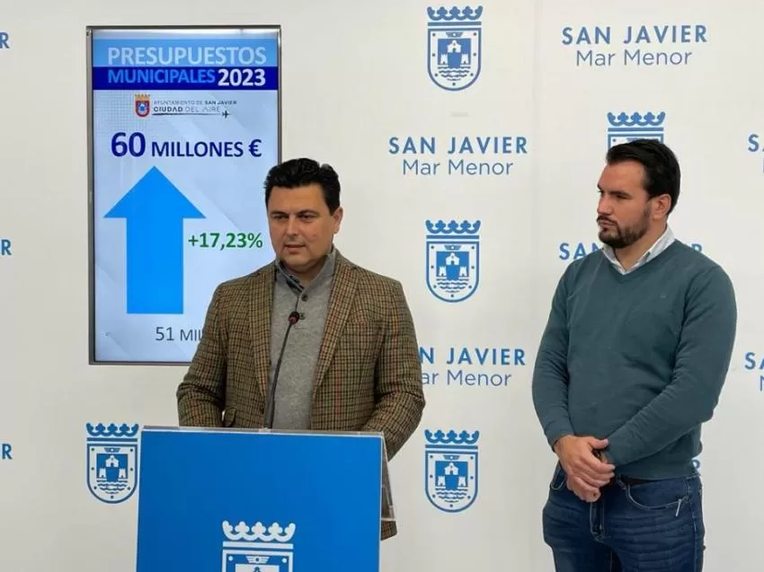 San Javier presenta los presupuestos municipales para 2023 con 60 millones de euros