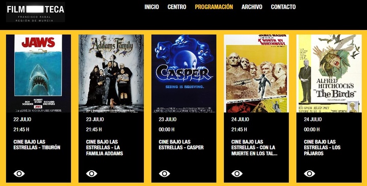 Spielberg y Hitchcock protagonizan la cuarta semana de 'Cine bajo las estrellas' de la Filmoteca regional