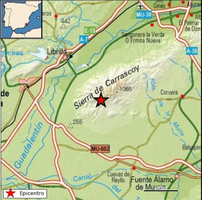 El terremoto de Librilla se deja notar en algunas de Murcia