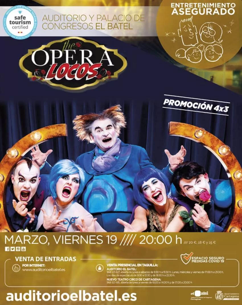 'The opera locos', un original espectáculo cómico operístico en el Auditorio El Batel