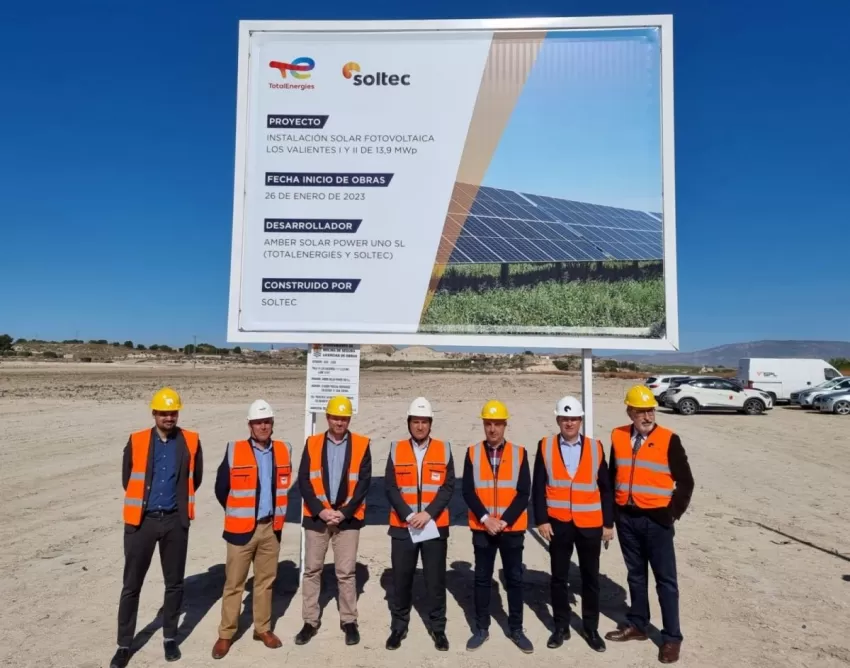 TotalEnergies y Soltec inician la construcción del parque solar de Los Valientes en Molina de Segura 