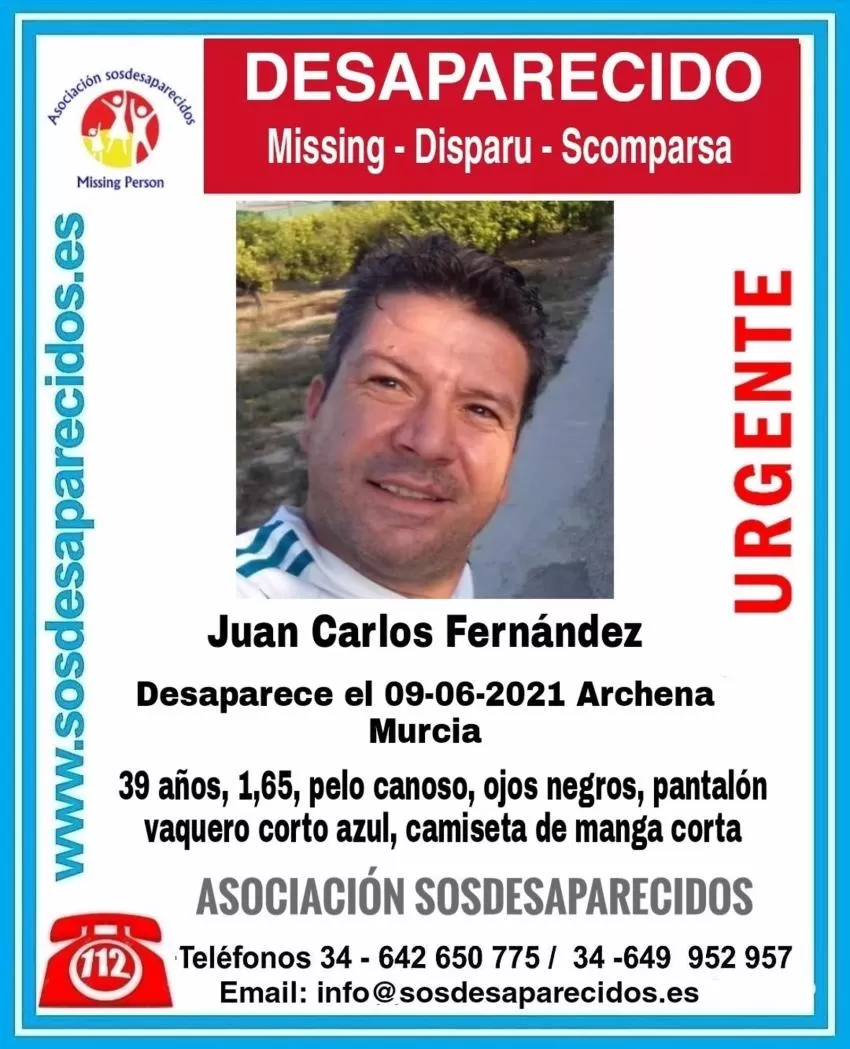 Un mes sin Juan Carlos, el vecino desaparecido de Archena