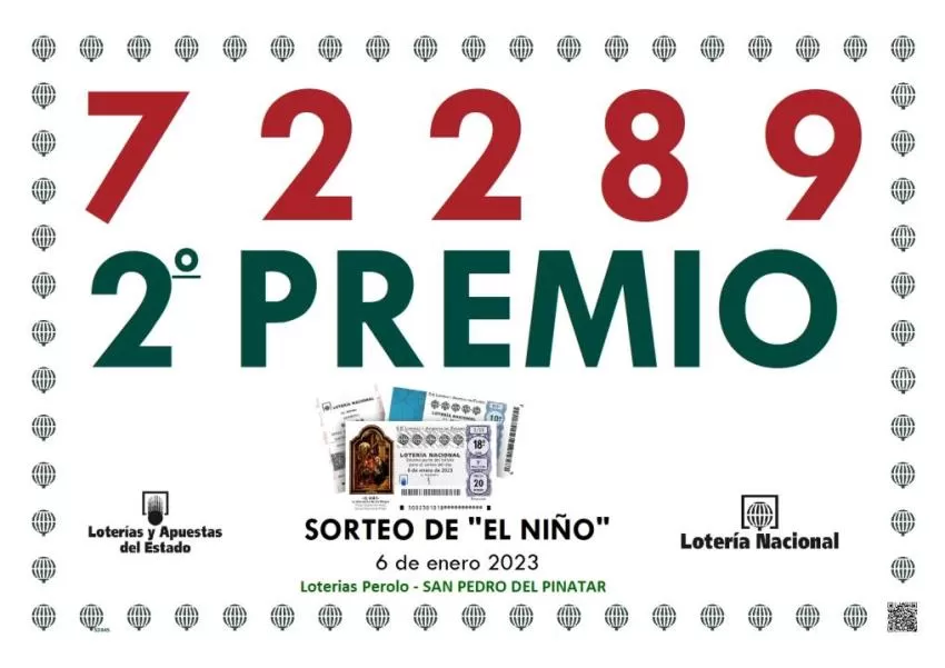Un único décimo del 72.289, segundo premio de 'El Niño', se vende en San Pedro del Pinatar