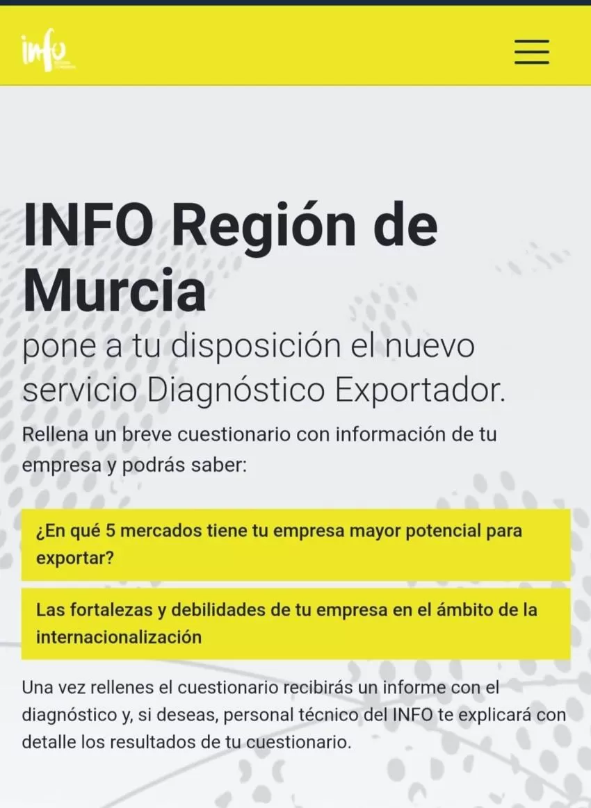 Una herramienta 'on line' de autodiagnóstico exportador del INFO facilita a empresas acceder a mercados internacionales