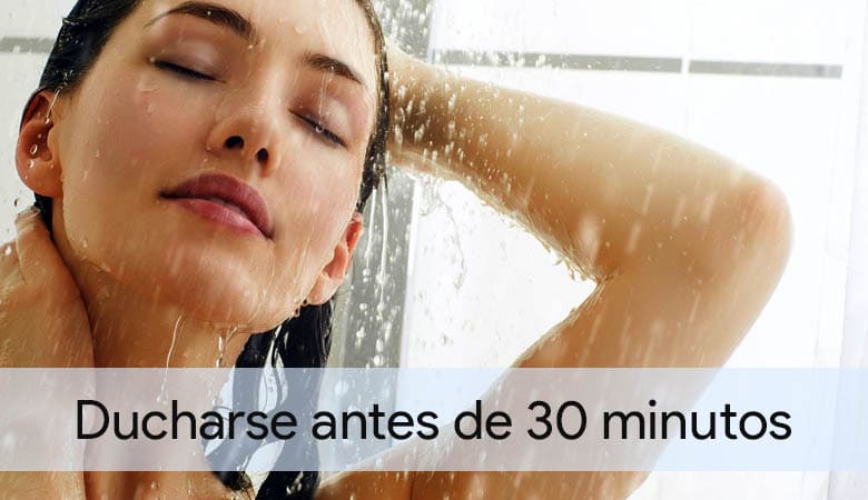 Se deben esperar 30 minutos antes de ir al baño