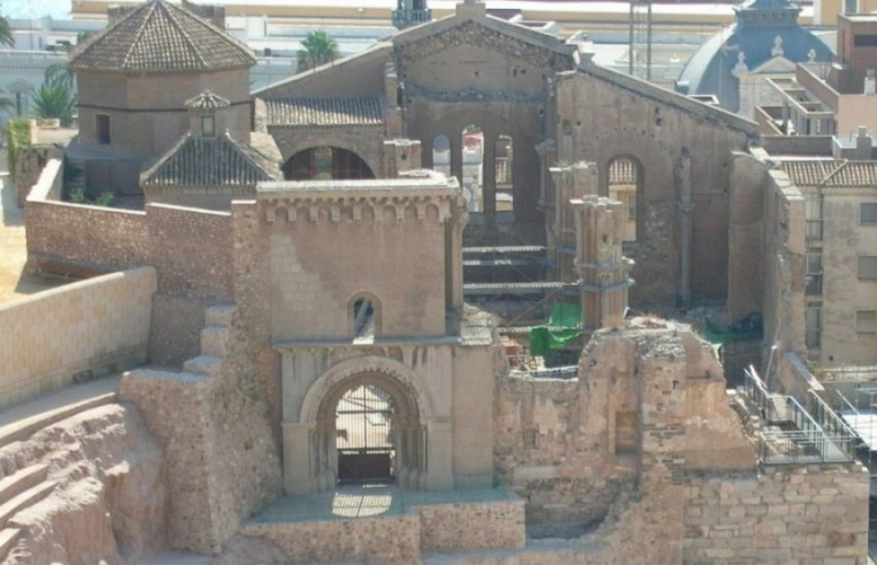 Catedral de Cartagena derribada, vista desde arriba
