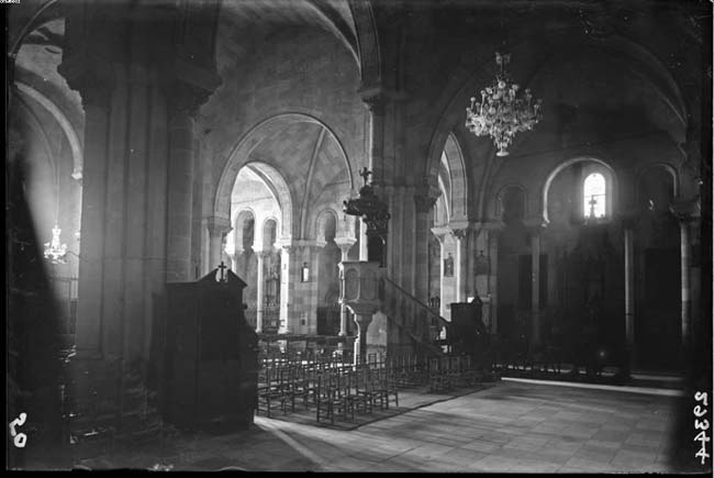 Interior de la Catedral de Cartagena antes de su derrumbe