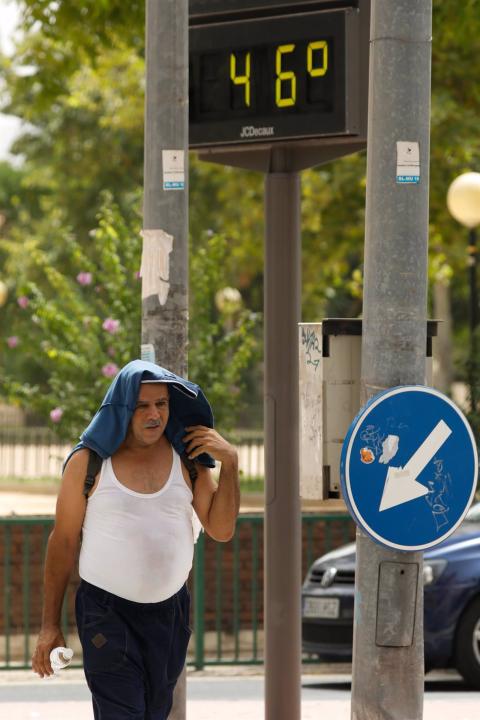 Meteorologia aumenta a naranja y rojo las alertas emitidas para este lunes por altas temperaturas en la region