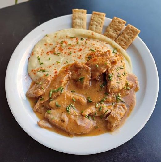 Plato vegano restaurante Pipoca