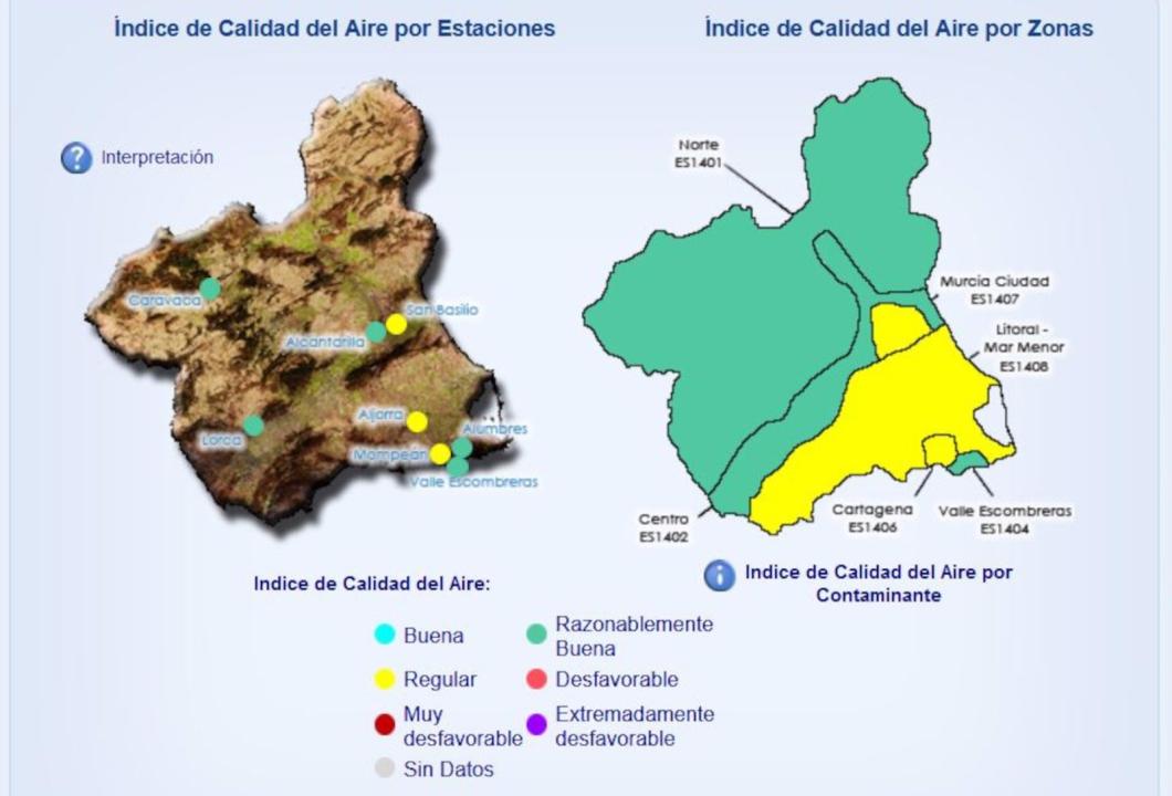 El ayuntamiento de cartagena desactiva el nivel preventivo por particulas en suspension en la estacion de mompean