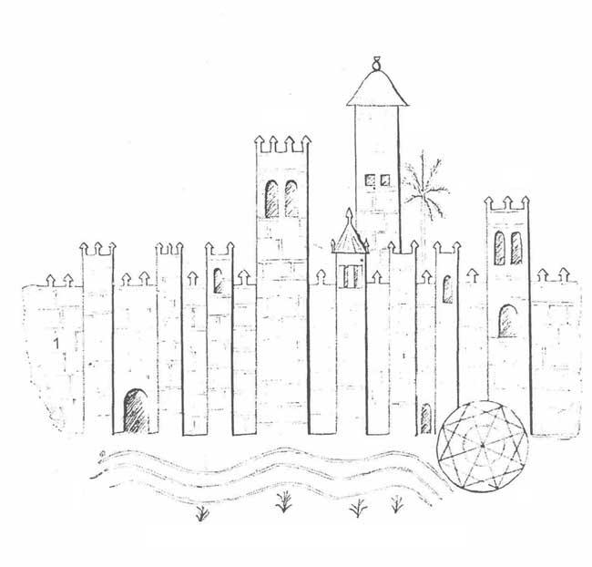 Gracias al sello del Concejo de Murcia, fechado en 1374 (siglo XIV), conocemos la representación de la significativa fortificación amurallada, compuesta de numerosos torreones, con la que contó la ciudad de Murcia en época medieval. Imagen extraída de https://www.regmurcia.com/servlet/s.Sl?sit=c,373,m,1096&r=ReP-15865-DETALLE_REPORTAJES